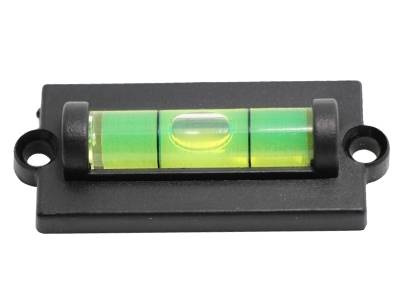 Cylindrical bubble level vial with mounting hole